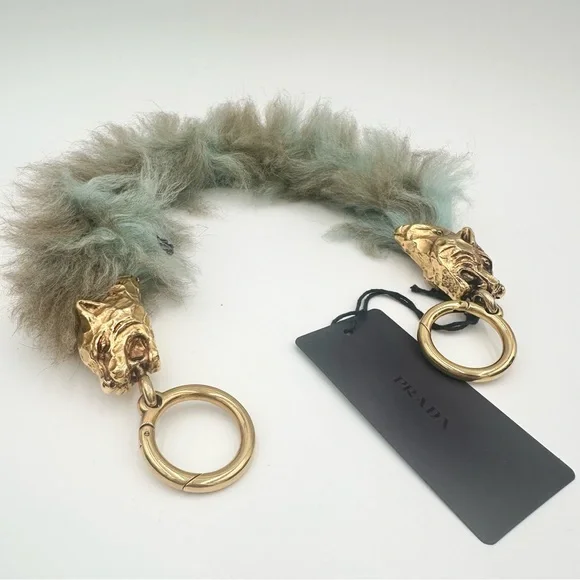 NEW Prada Panther Handle Fur Strap - Picture 1 of 4